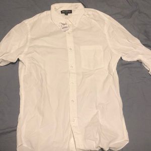 JCrew Mercantile White Linen Button Down